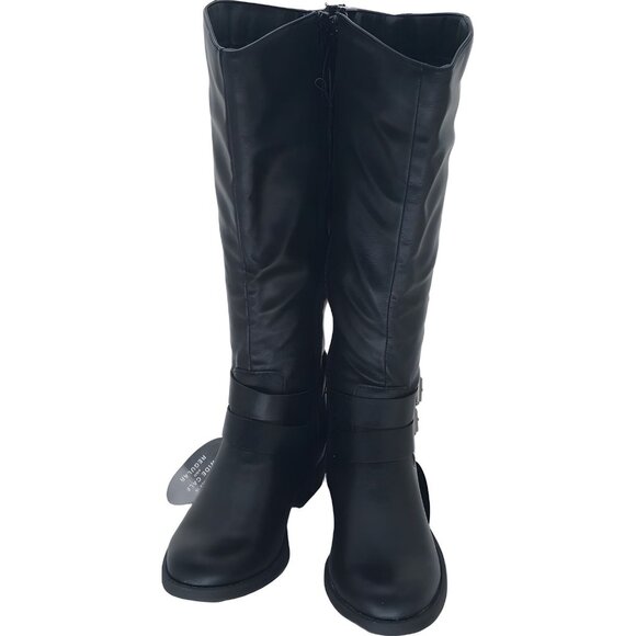 Stylish Women's Black Maliaa Riding Boots with Buckle - Size 5M - Picture 5 of 6